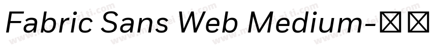 Fabric Sans Web Medium字体转换